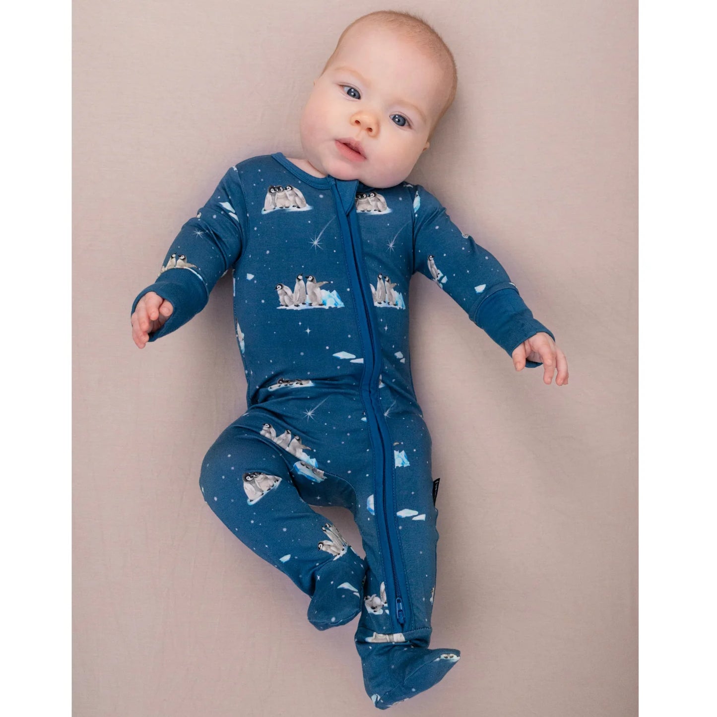 Penguins Bamboo Baby Footed Sleeper 2 Colours -Belan.J