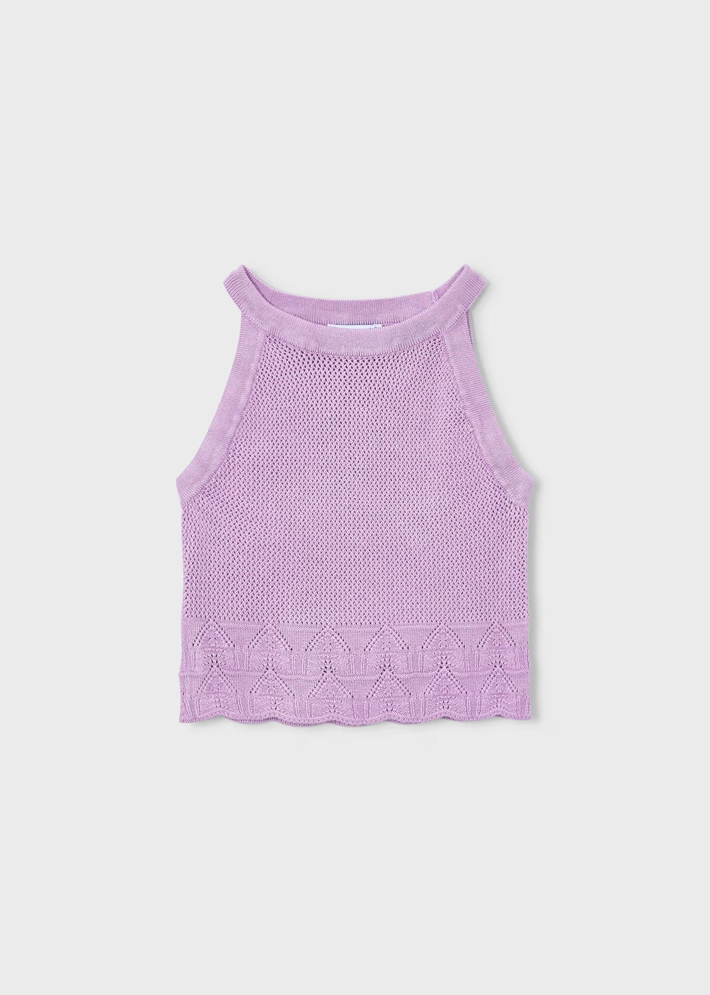 Lilac Knit Sleeveless Top-Mayoral