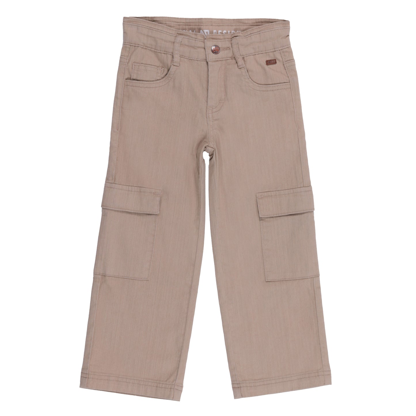 Tan Flared Cargo Pants-Nano