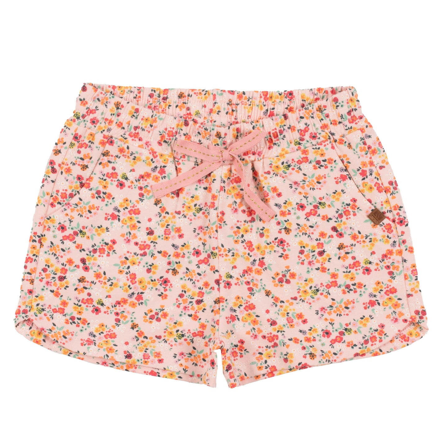 Soft Pink Floral Bug Cotton Shorts - Nano
