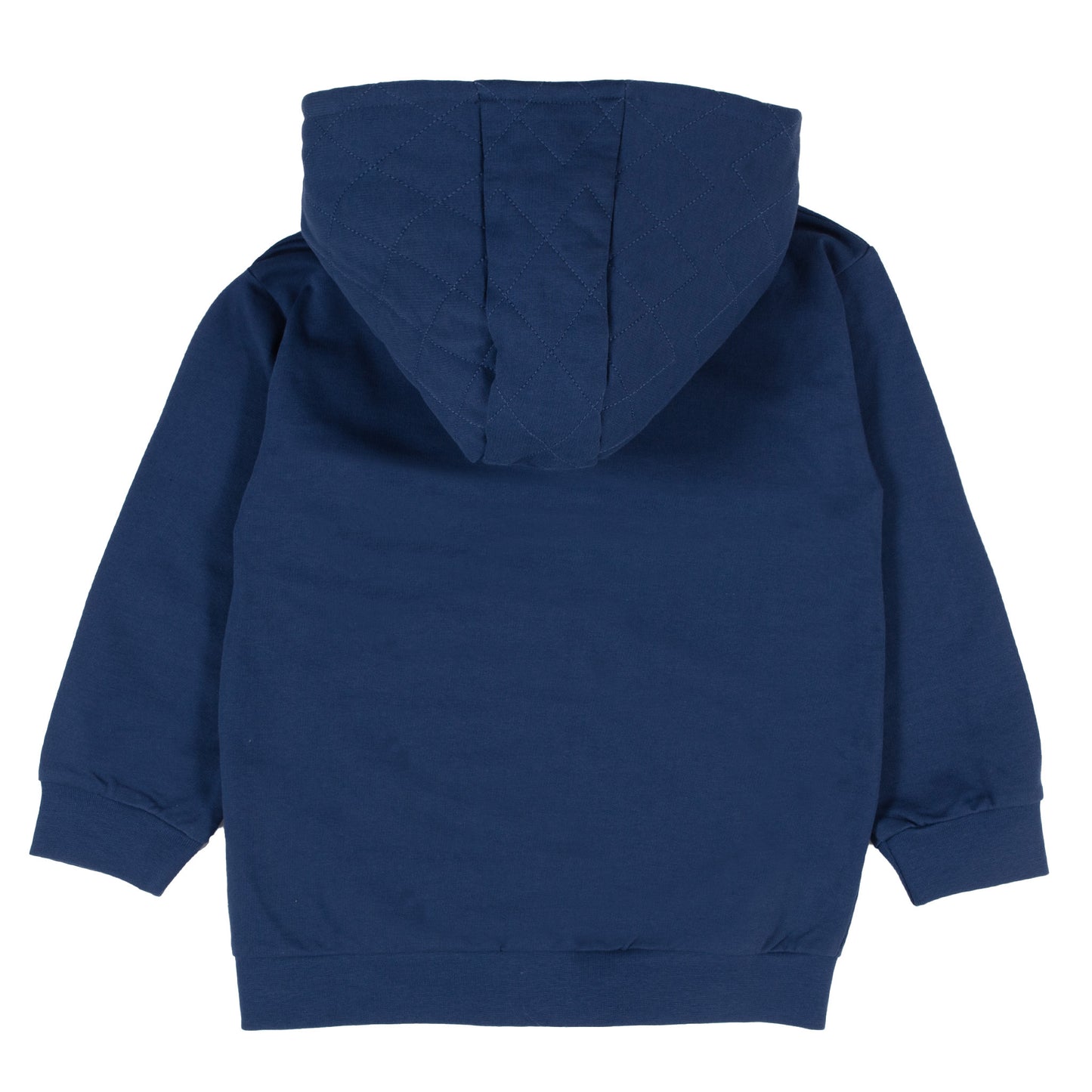 Blue Hooded Zipper Sweatshirt-Nano