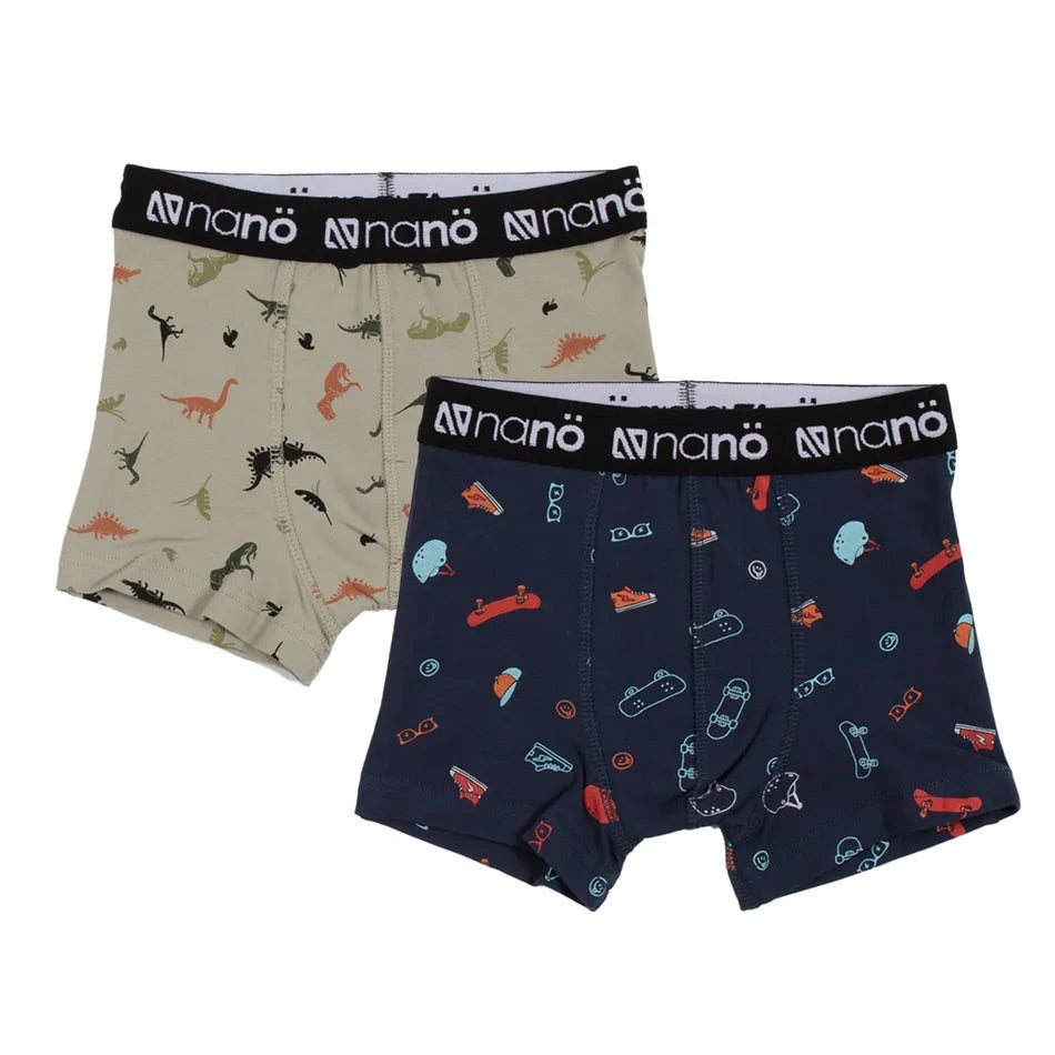 Dino/Skate Board 2 pc Boxers-Nano