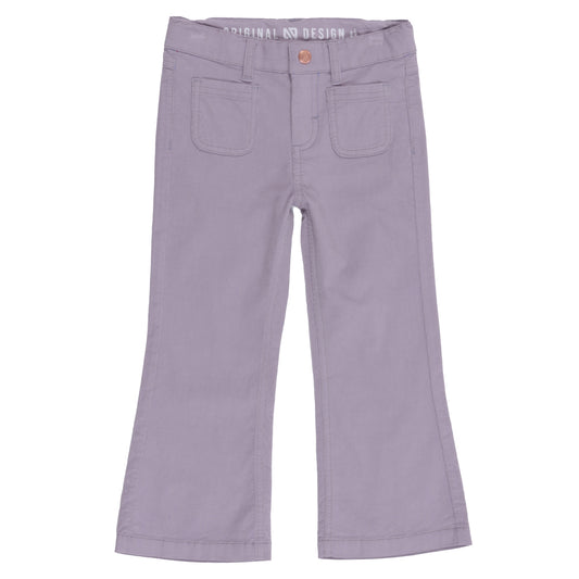 Soft Mauve Flared Corduroy Pants-Nano