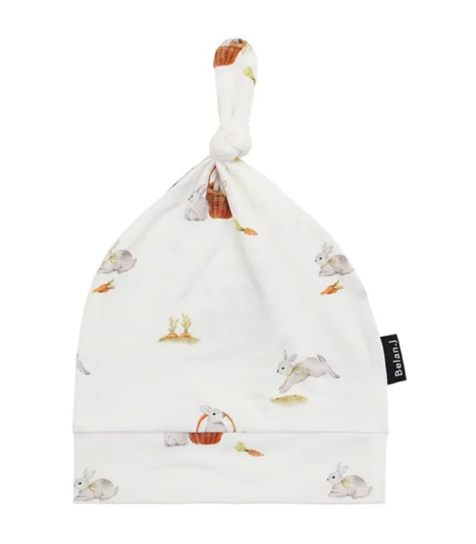 Garden Bunny in Basket Bamboo Knotted Hat-Belan.J