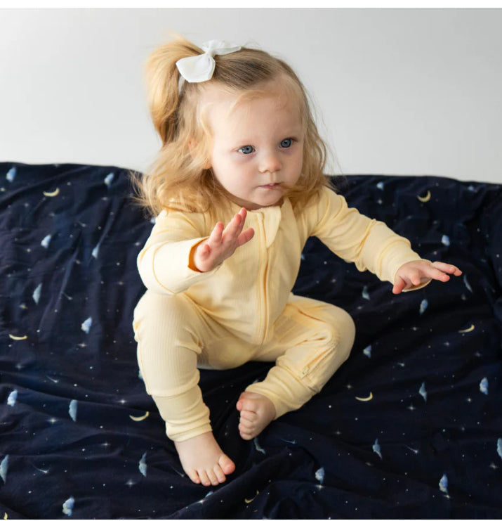 Vanilla Footless Sleeper With Fold Over Feet-Belan.J