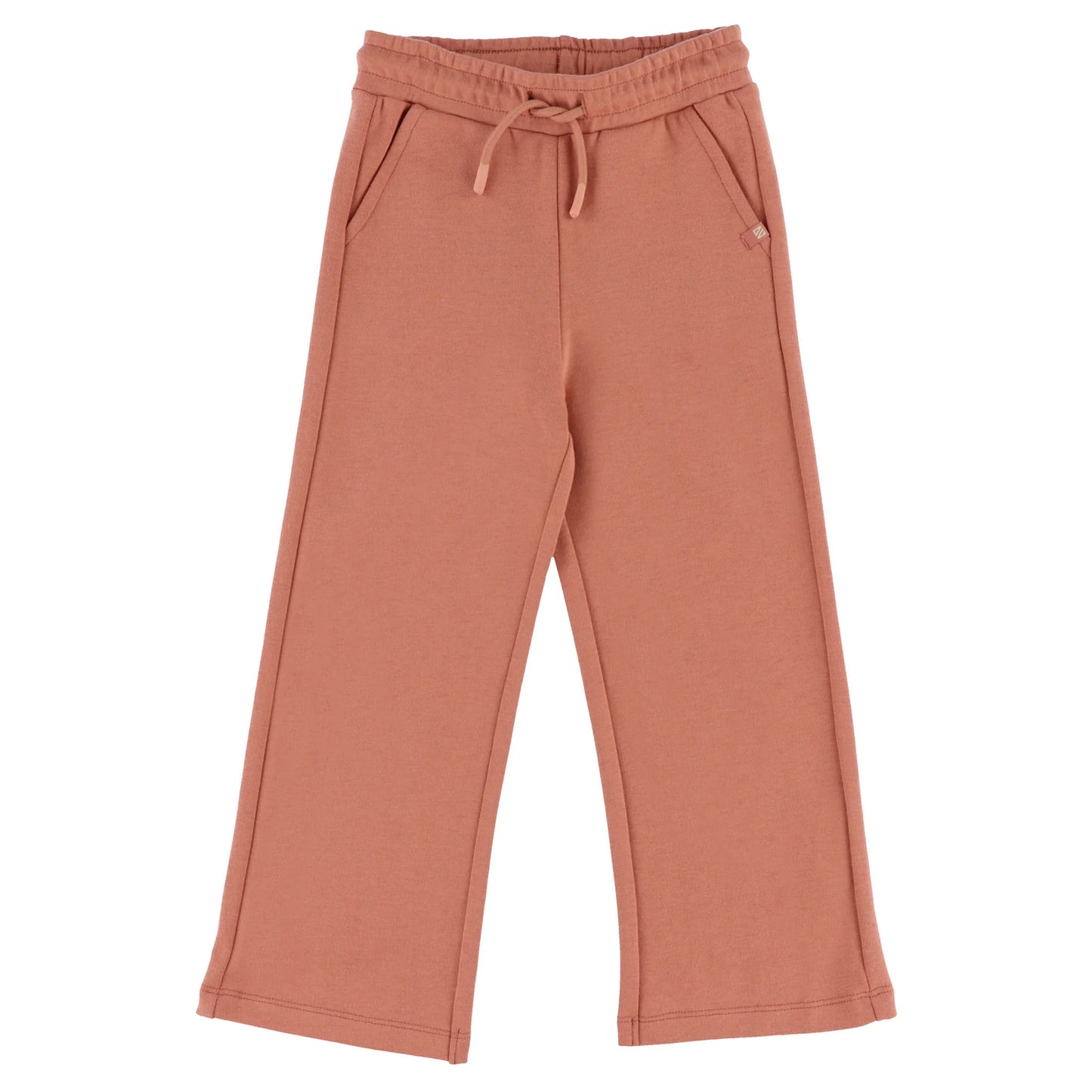 Pink Flared Fleece Track Pants-Nano