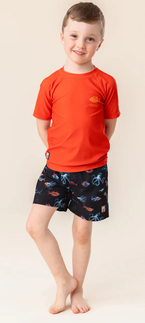 S/S UV Orange Swimshirt -Nano
