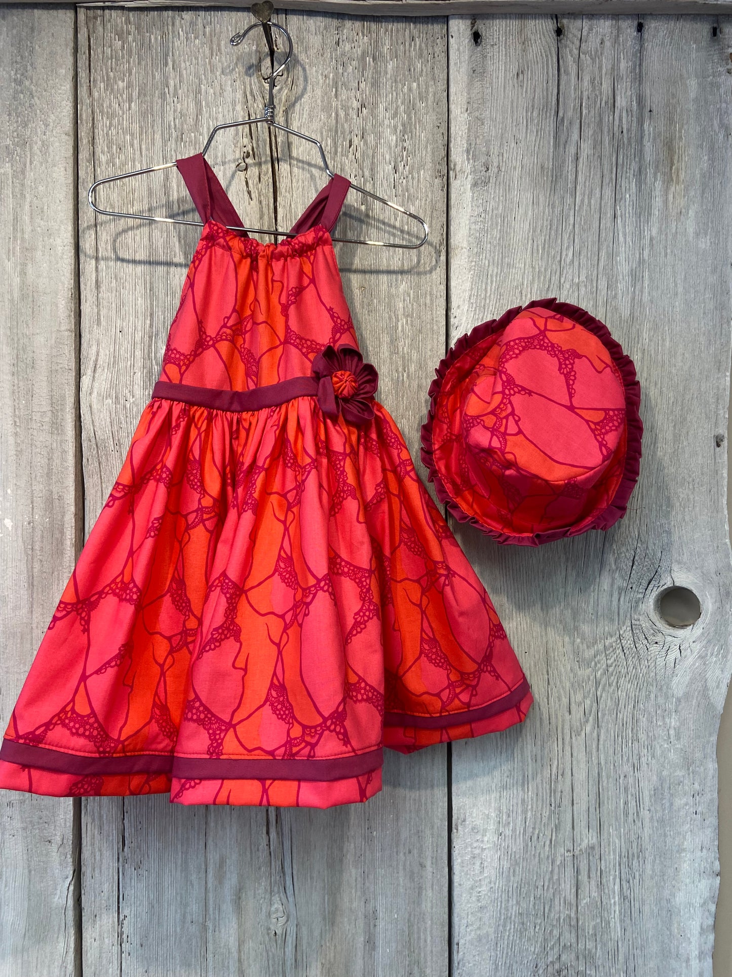 Bow Back Maddy Dress, Deep Pink