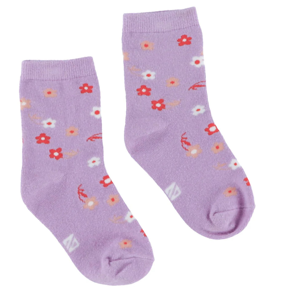 Lilac Flower Socks-Nano