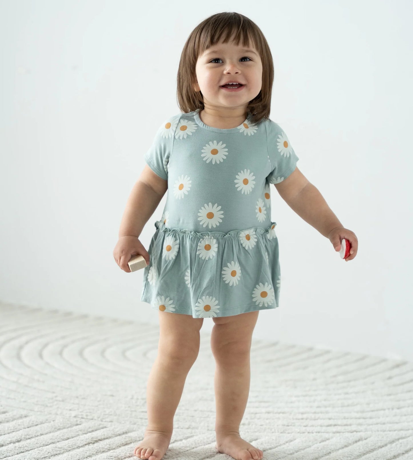 Daisy Print skirt bodysuit Bamboo -Silkberry