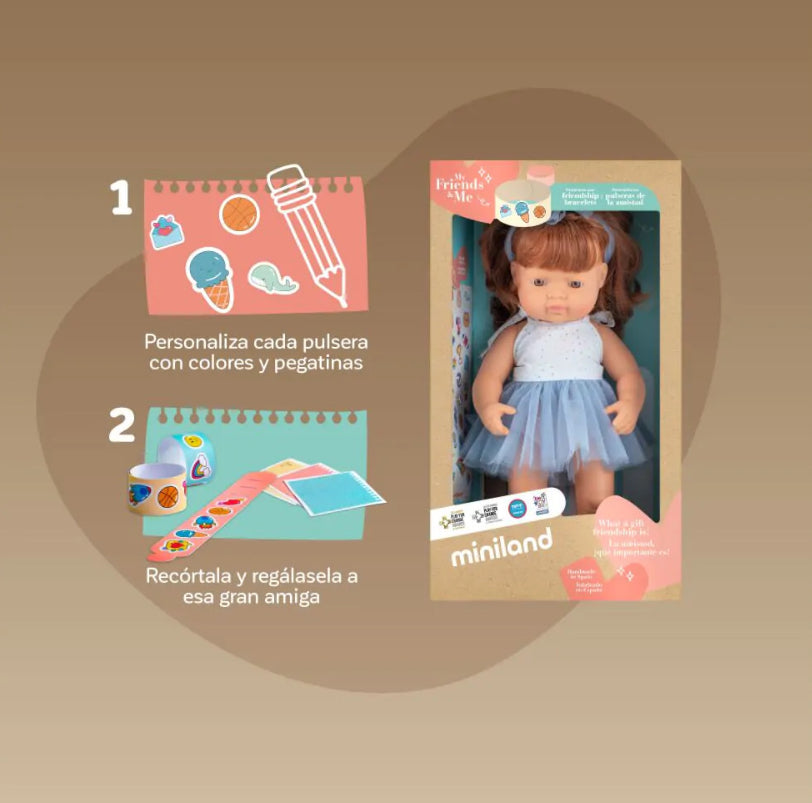 My Friends And Me Redhead Caucasian Girl Baby Doll 38cm-Miniland