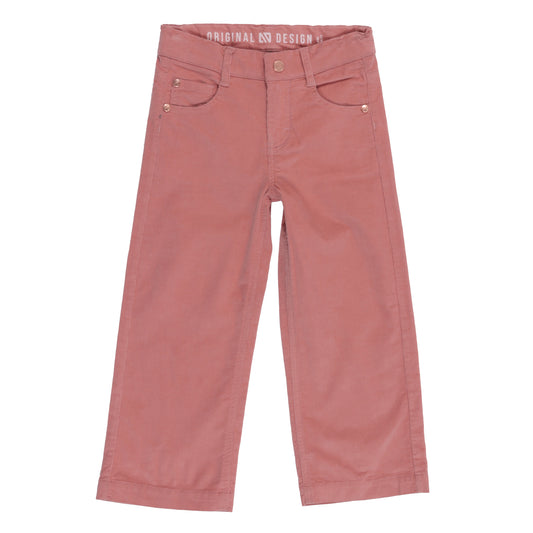 Soft Pink Flared Corduroy Pants-Nano