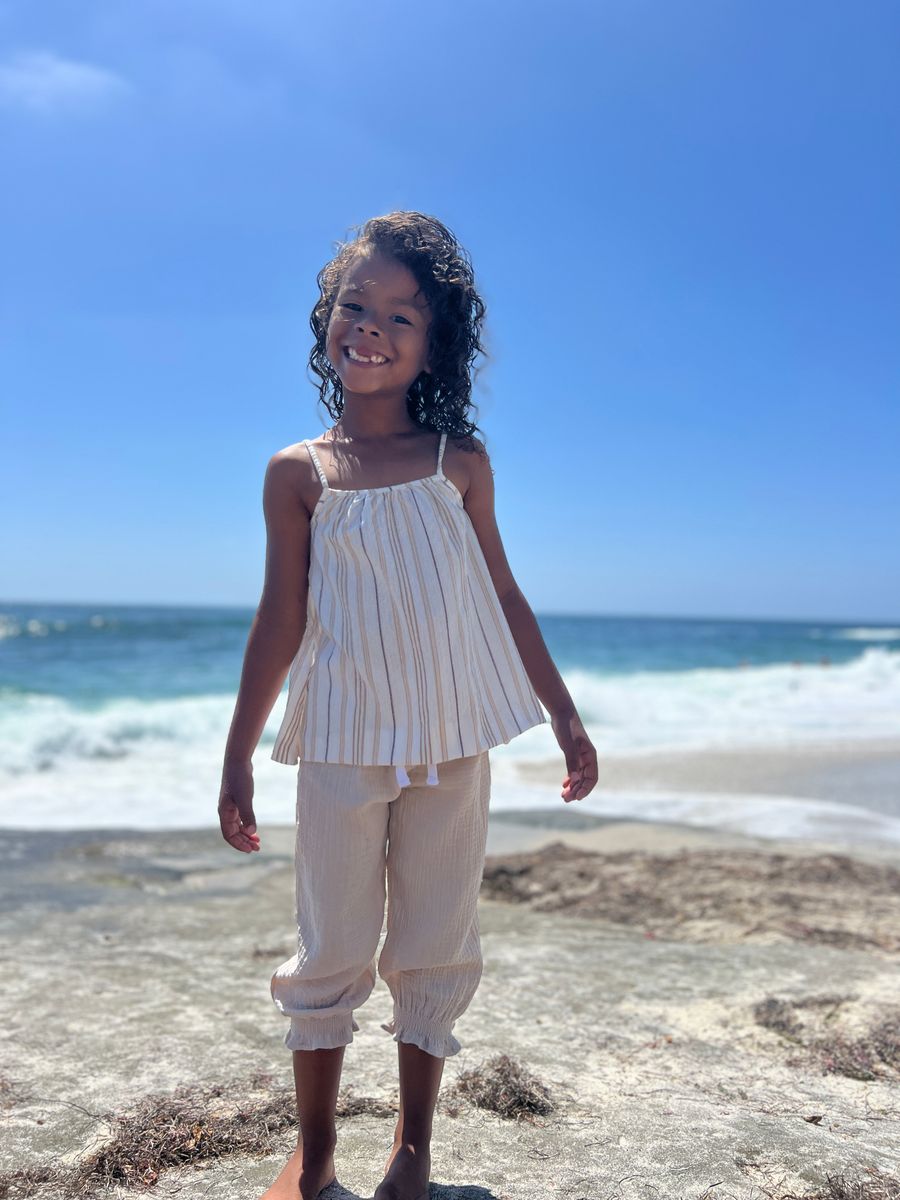 Isabella Gauze Pants - Stone -Vignette