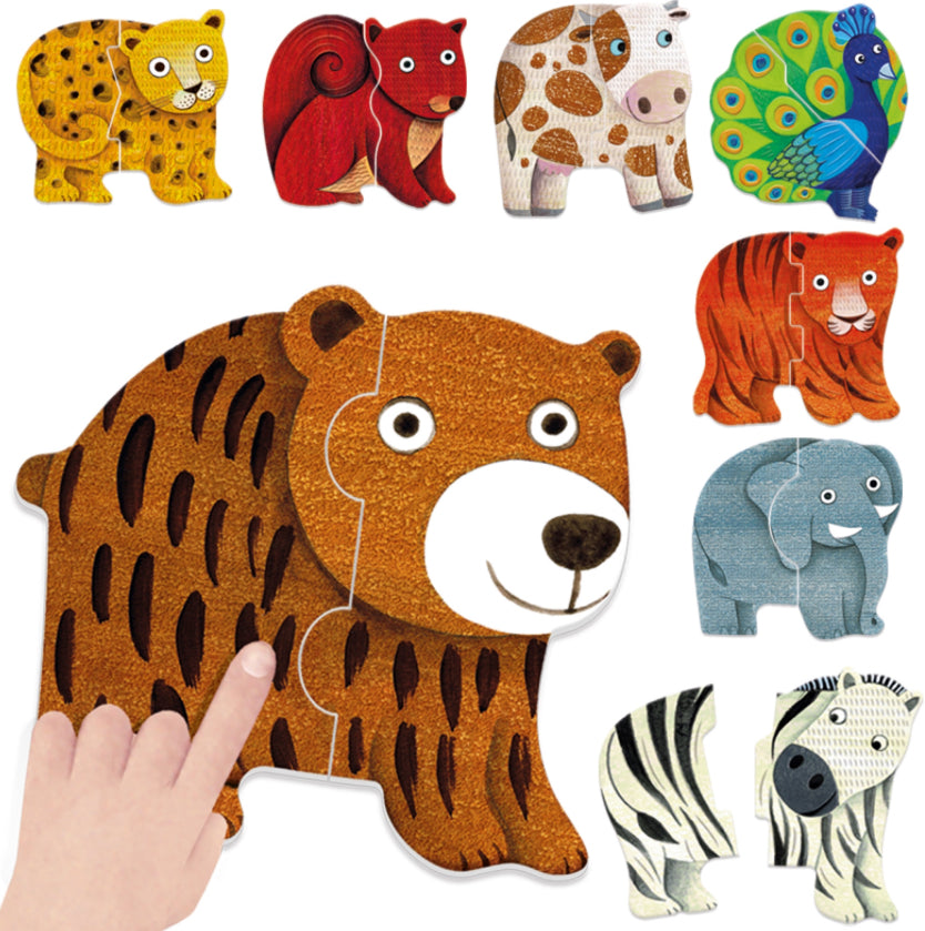 Touch And Play First Animal Puzzles-Headu