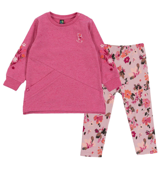 Pink Tunic and Floral Legging Set Baby -Nano