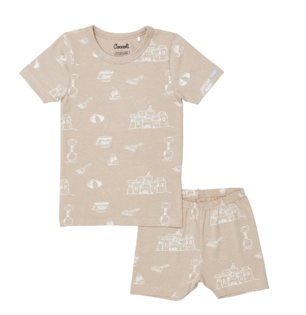 Sandbox Neutral Short Sleeve 2pc Short PJ Set-Coccoli