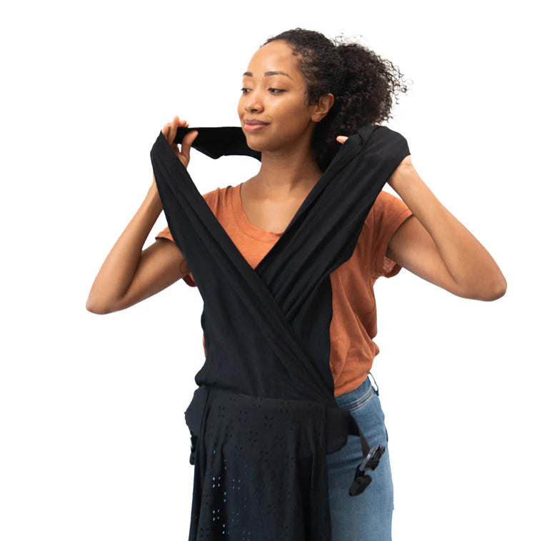 Black Eyelet Easy Wrap Baby Carrier-Moby