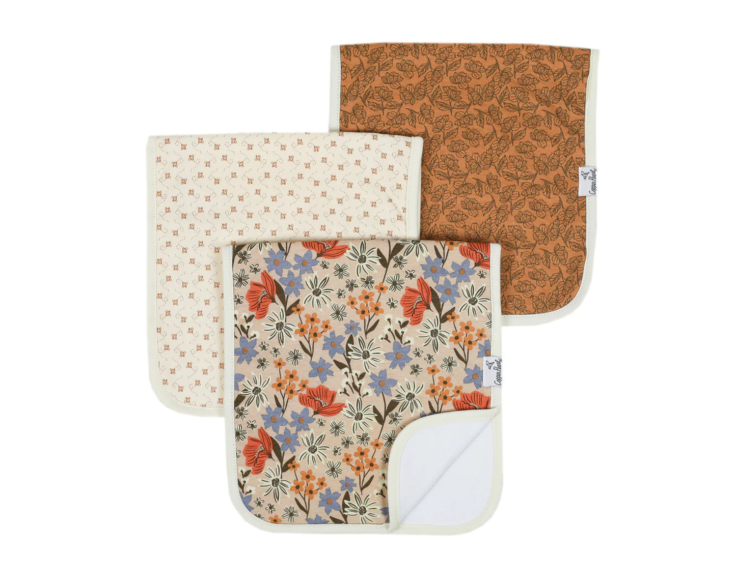 Premium Burp Clothes-Copper Pearl 10 Options Boy/Girl/Nuetral