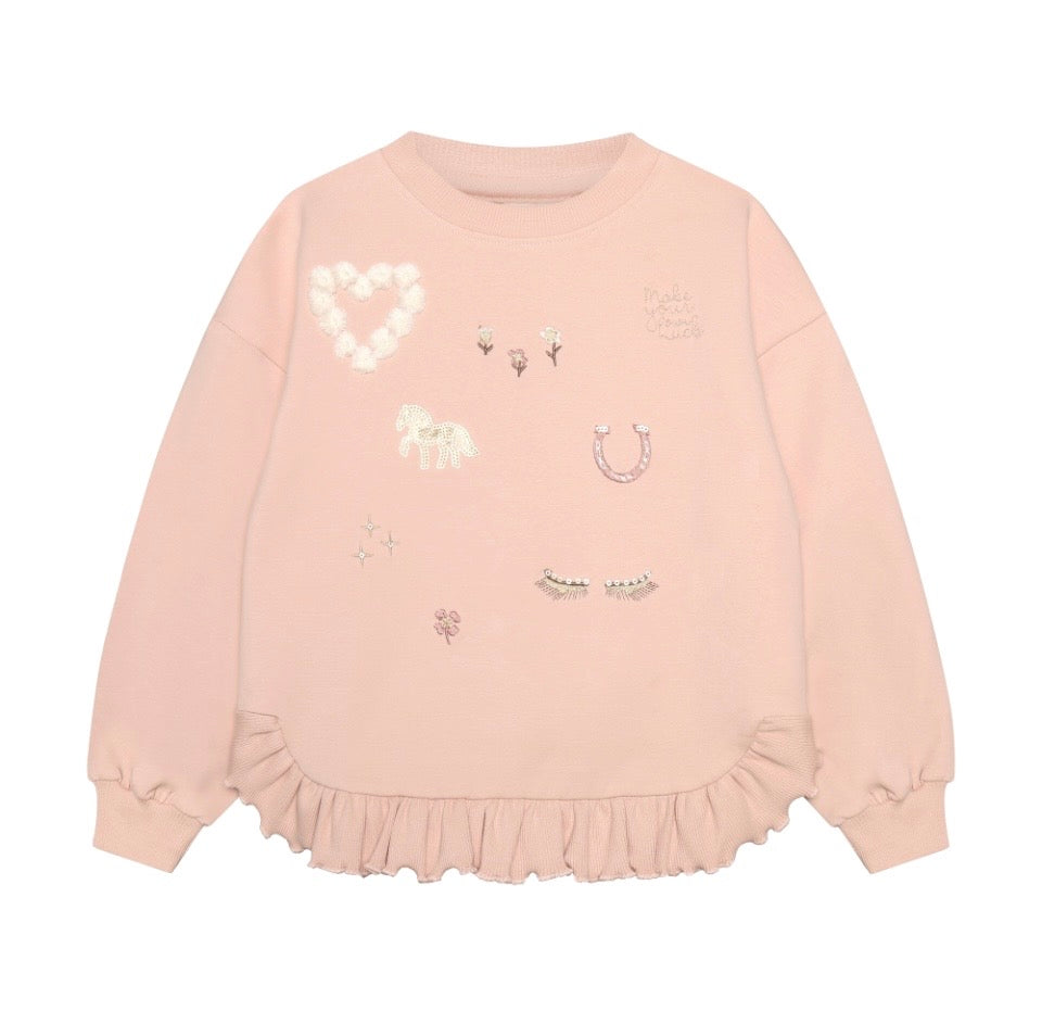 Sweatshirt with Ruffle-MinyMo