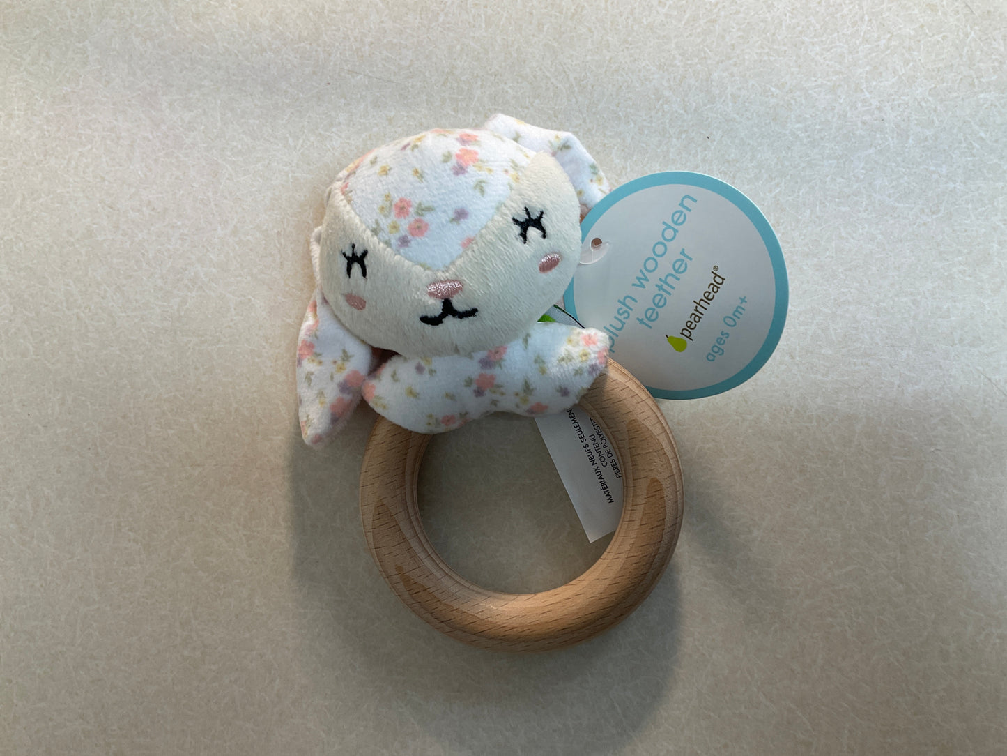 Floral Print Bunny Teether-Pearhead