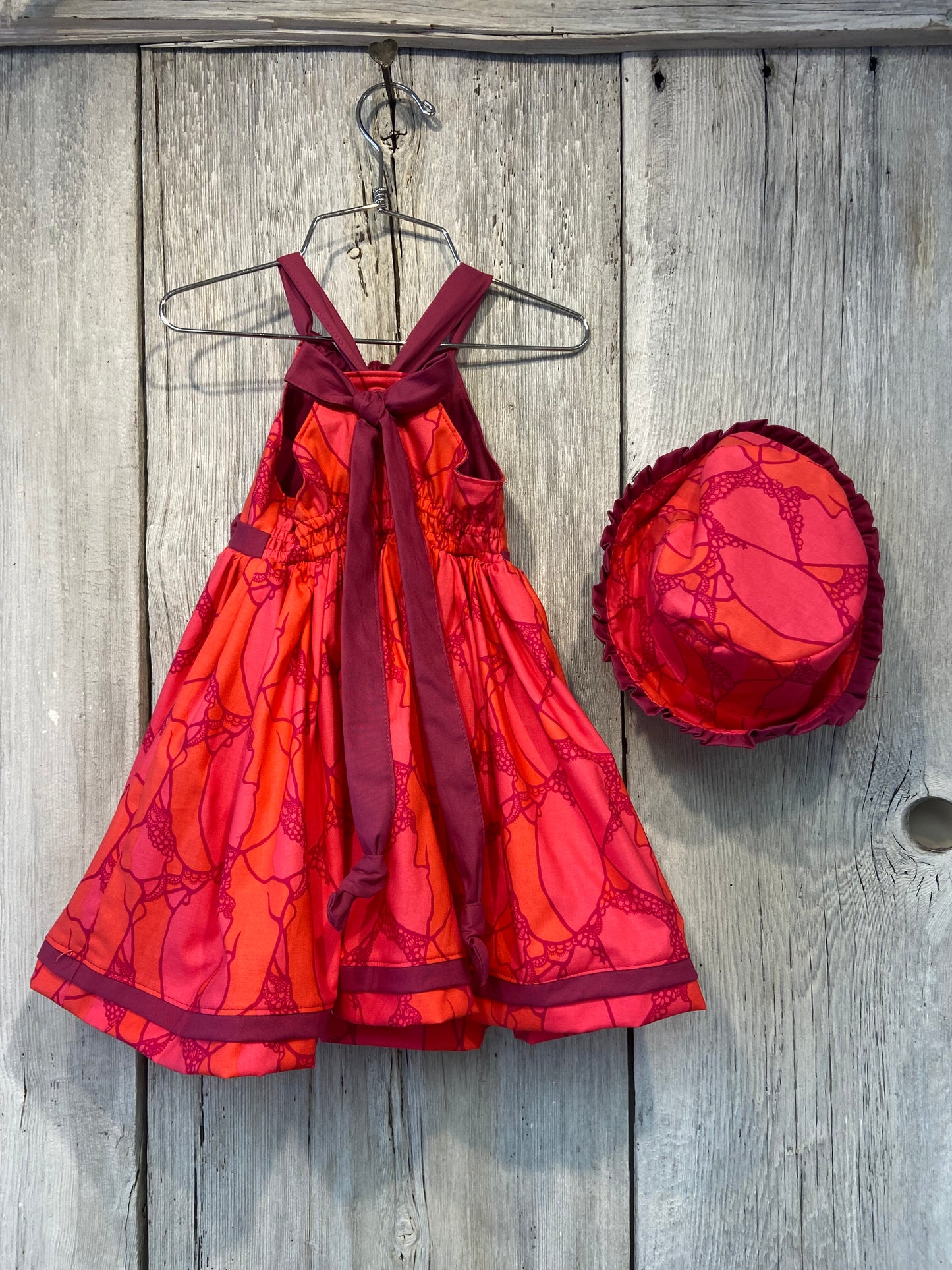 Bow Back Maddy Dress, Deep Pink