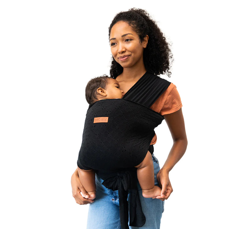 Black Eyelet Easy Wrap Baby Carrier-Moby