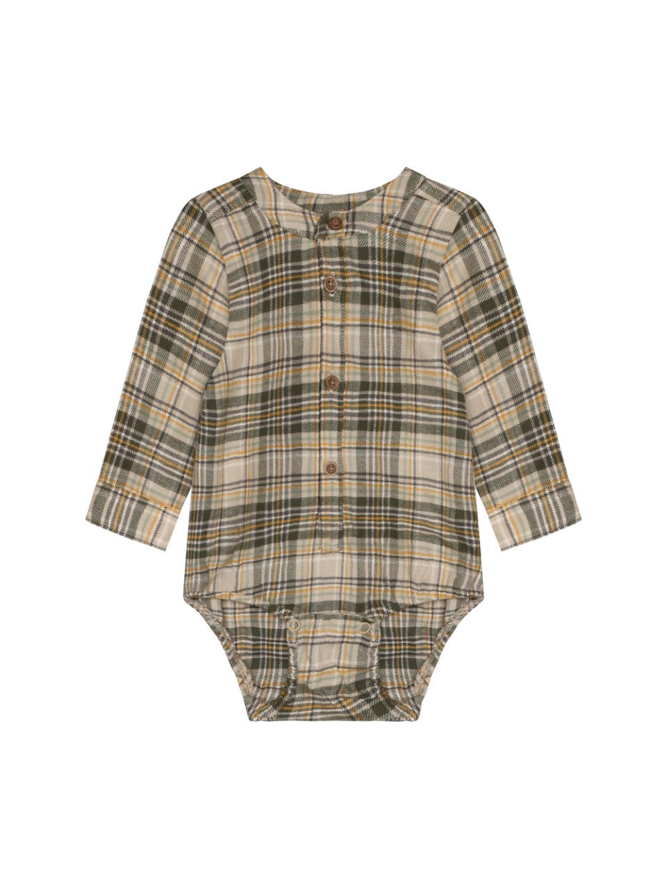 Green Plaid Cotton Body Suit-Minymo