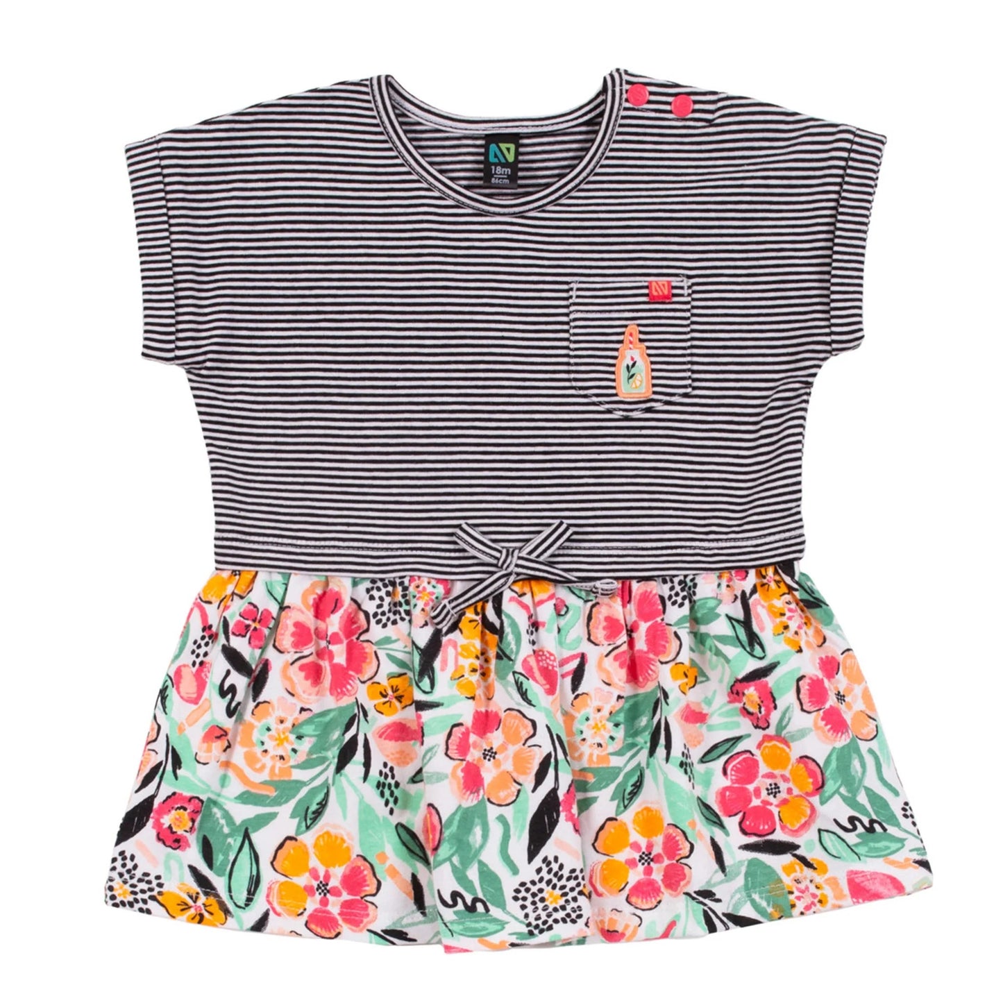 Baby Black and Coral Tunic dress - Nano