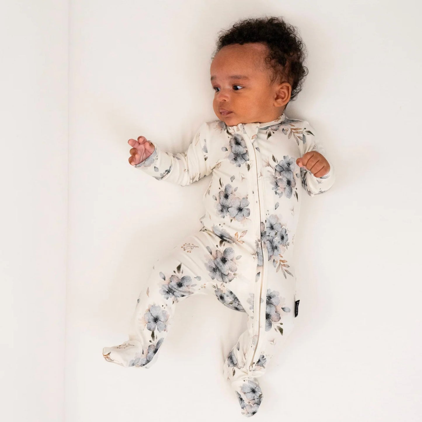 Frosty Floral Baby Footed Sleeper-Belan.J
