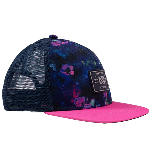 Floral Mesh Cap in Navy and Pink  -Nano