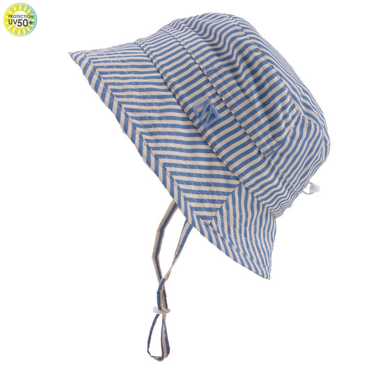 Blue and White Striped Sun Hat -Nano