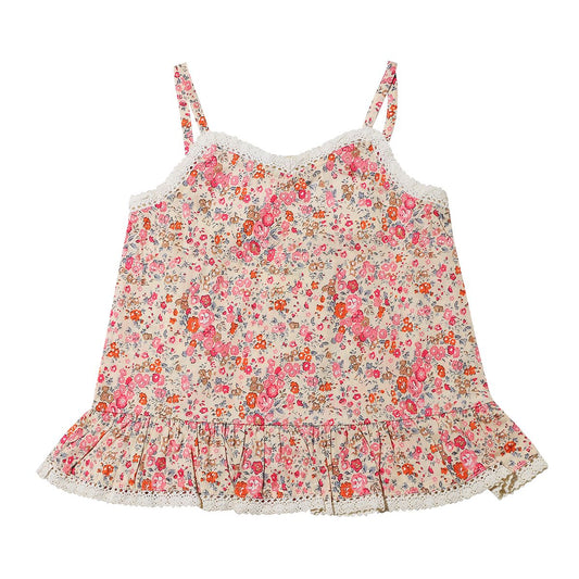 Pink Ditsy Floral Lillian Top -Vignette Girls