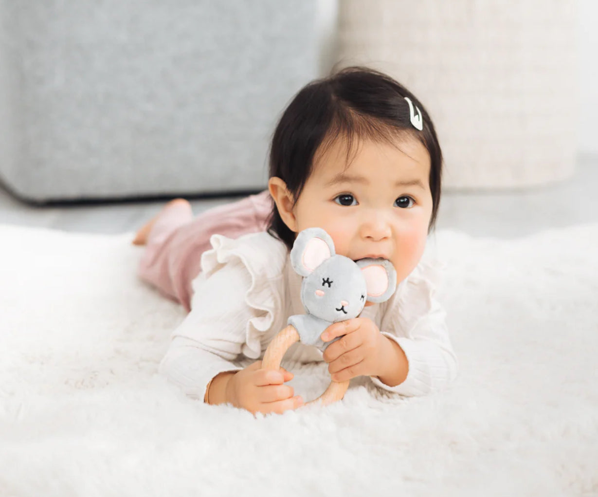 Mouse Wooden Teether-Pearhead