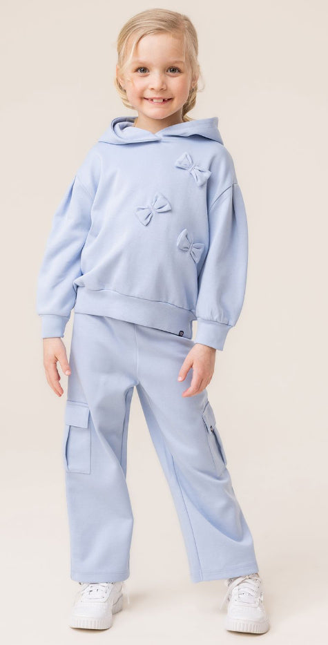 Soft Blue Hooded Sweater -Nano