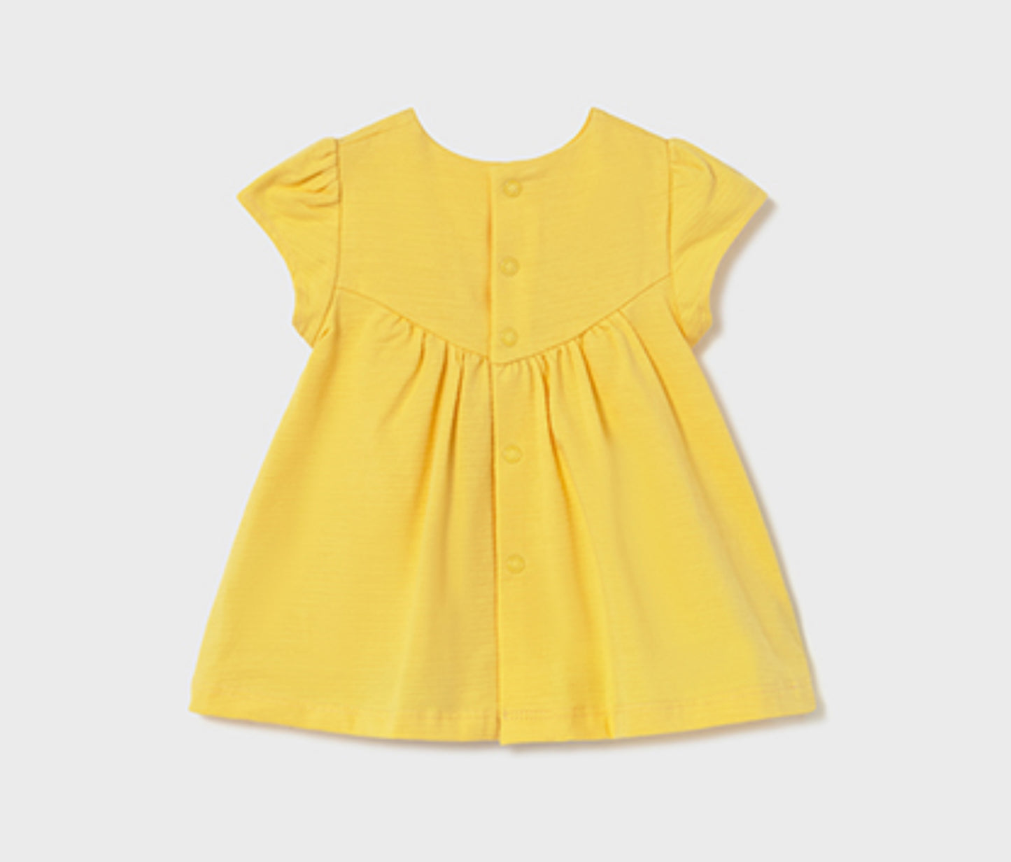 Baby Yellow Dress With Animals And Nature-Mayoral
