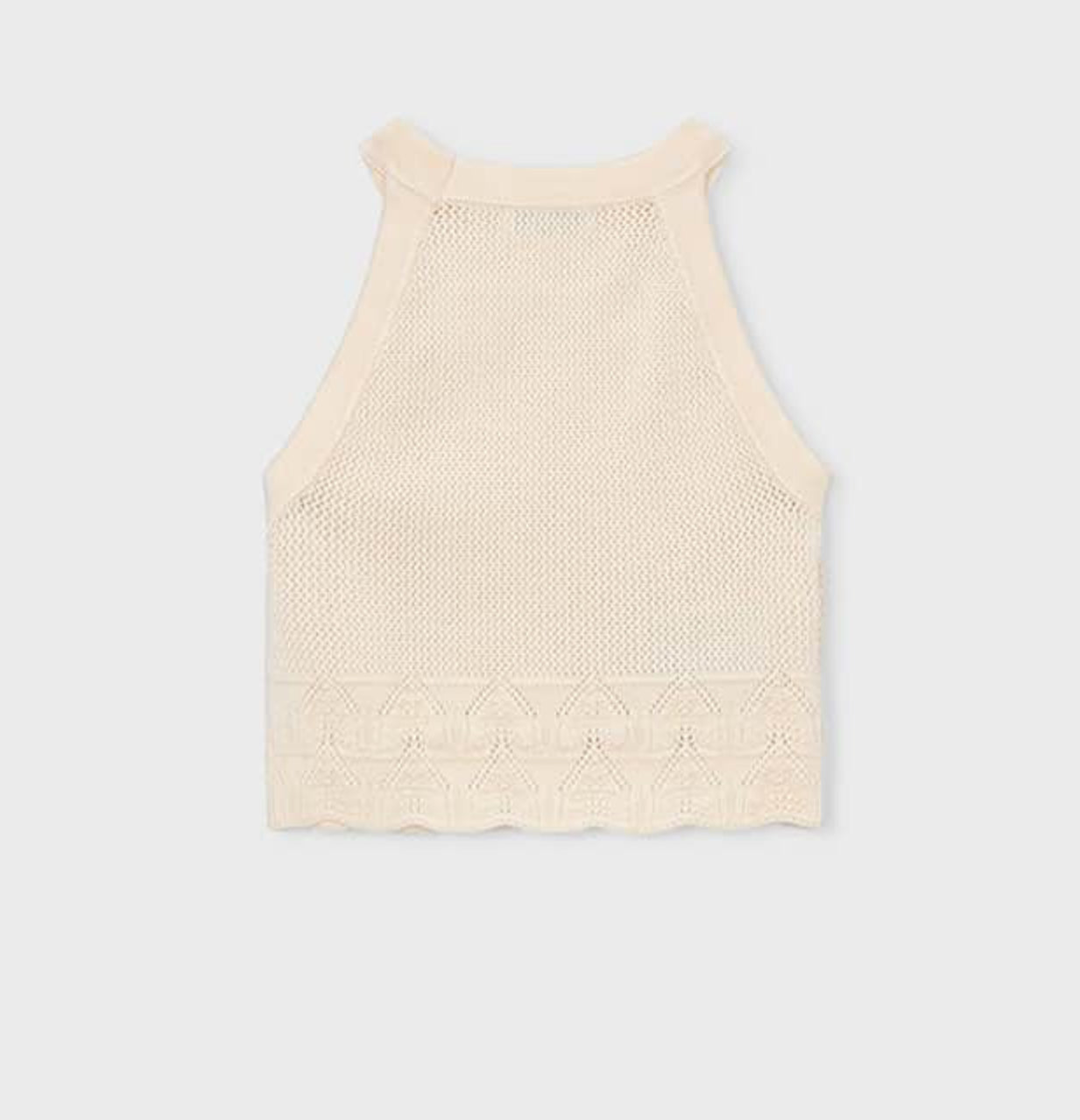 Cream Knit Sleeveless Top-Mayoral