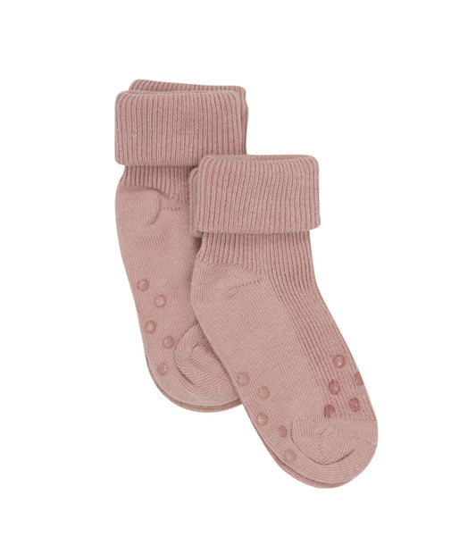 Baby/Toddler 2Pk Socks with Grips-Light Pink-Minymo