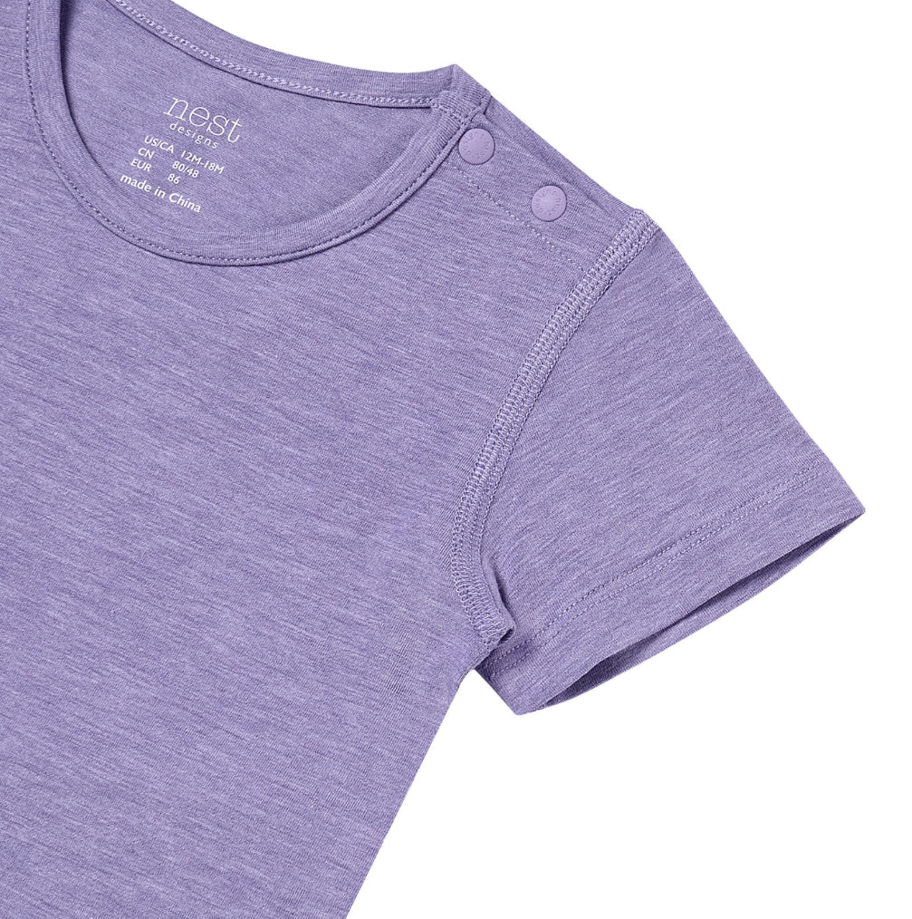 Violet Blooms Bamboo Jersey Short Sleeve T-Shirt-Nest Designs