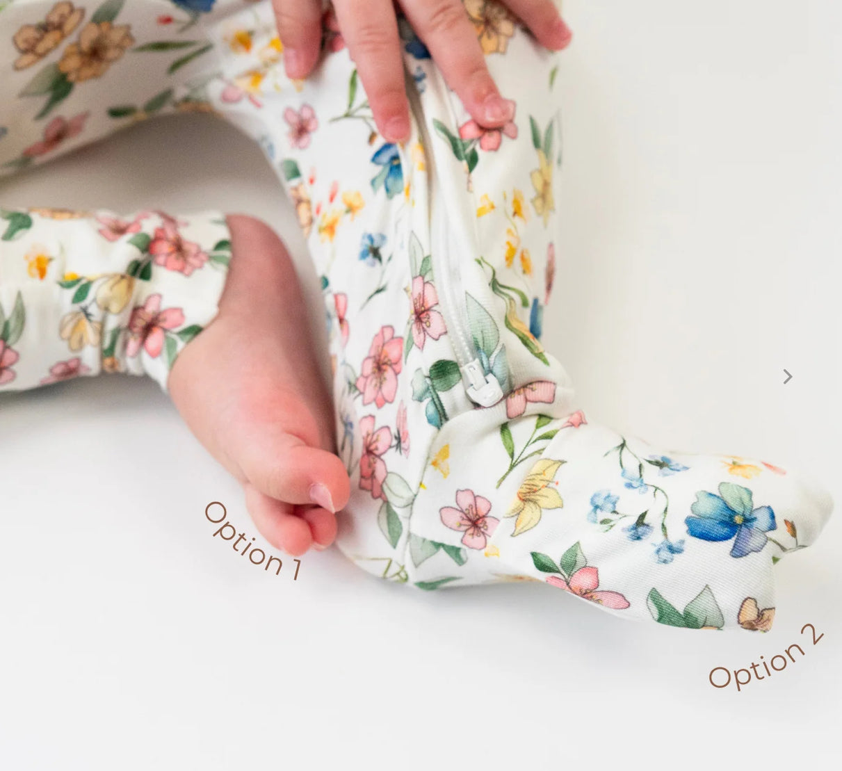 Spring Meadows Footless Sleeper with Fold-over Cuffs-Belan.J