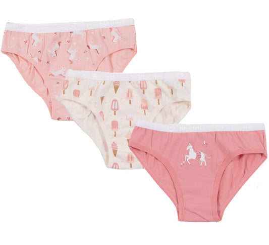 Dog and Flower Girls Bikini Underwear 3 Pack-Nano