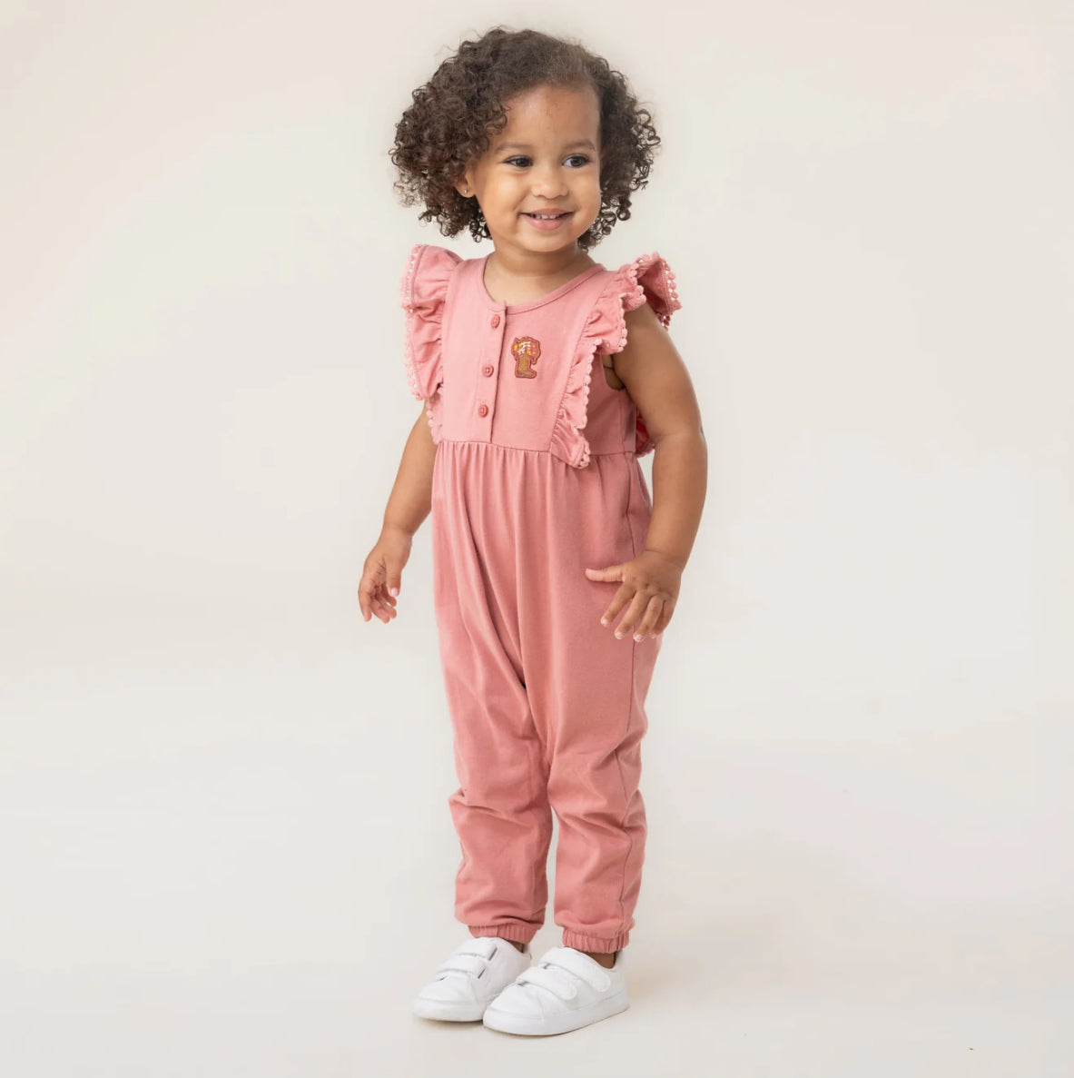 Baby Girls Pink Romper With Cowgirl Boot-Nano