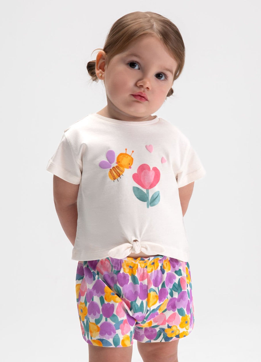 Lilac Girls 3 Pieces Shorts Set-Mayoral