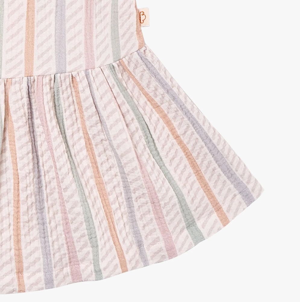 Girls Dress Caramel Stripes-Petite Revery