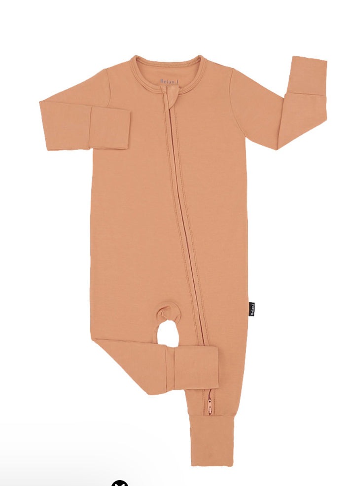 Solid Sleeper Carrot Footless Sleeper With Fold Over Feet-Belan.J