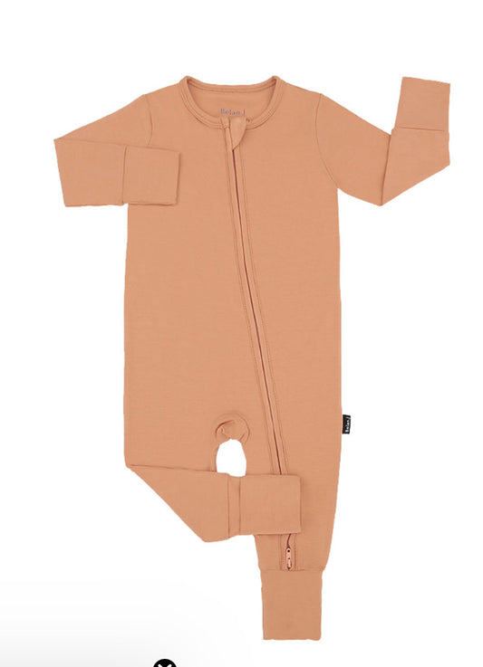 Solid Sleeper Carrot Footless Sleeper With Fold Over Feet-Belan.J