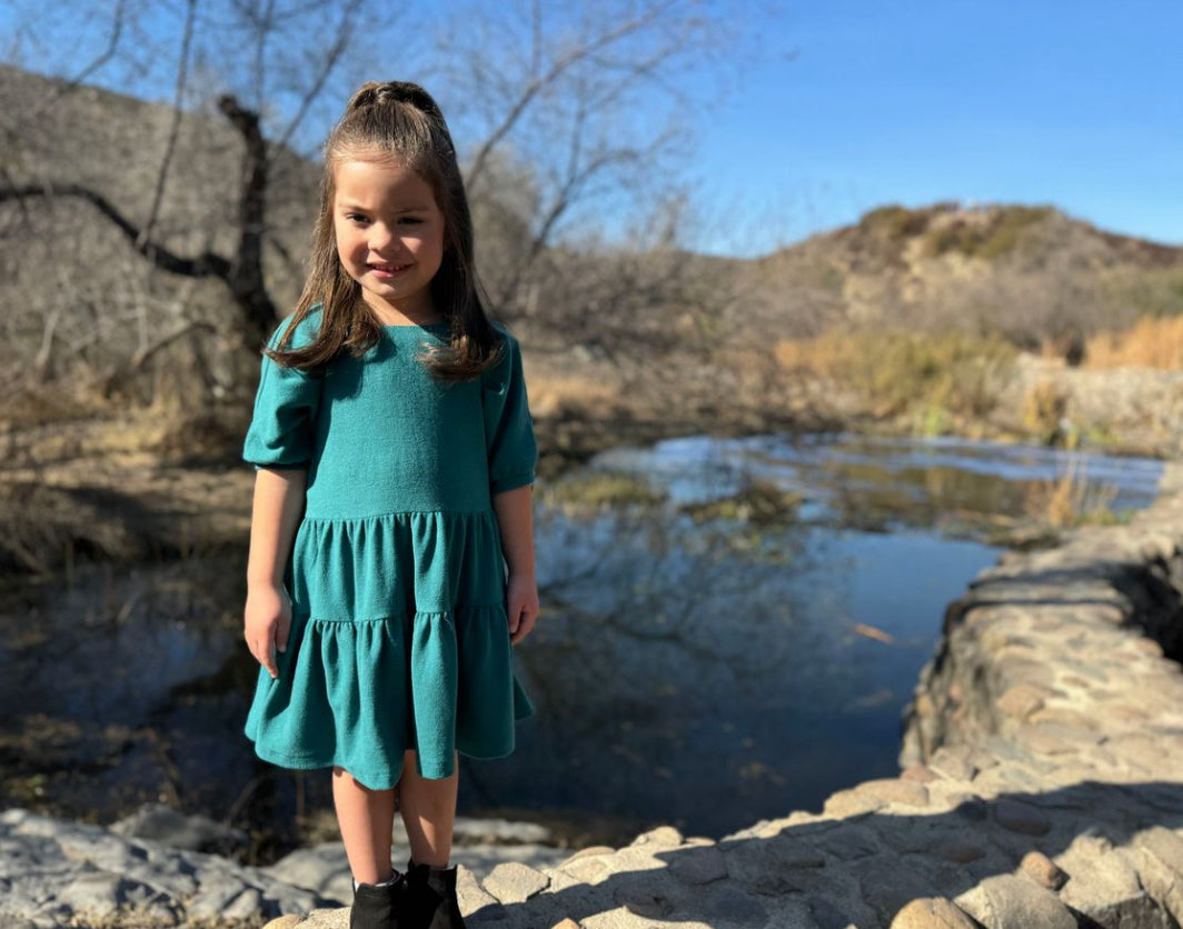 Teal Alice Dress-Vignette Girls