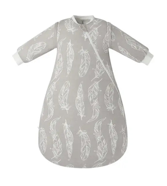 Nest Designs - Organic Cotton Long Sleeve Sleep Bag with Removable Sleeves 1.0 TOG Feathers
