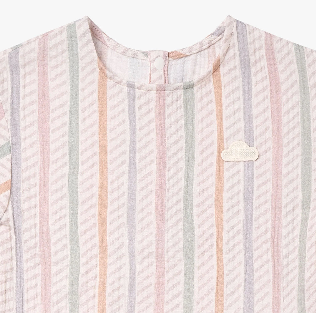 Girls Dress Caramel Stripes-Petite Revery