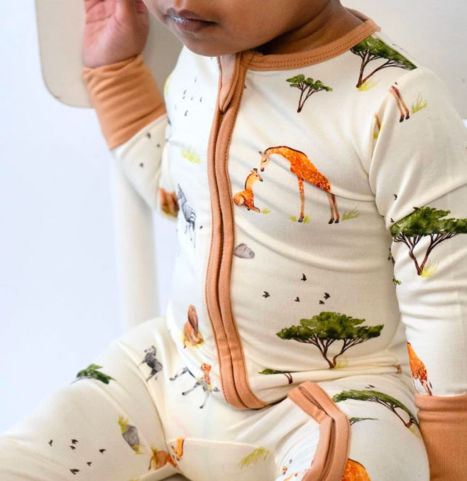 Safari Footless Sleeper With Fold Over Feet-Belan.J