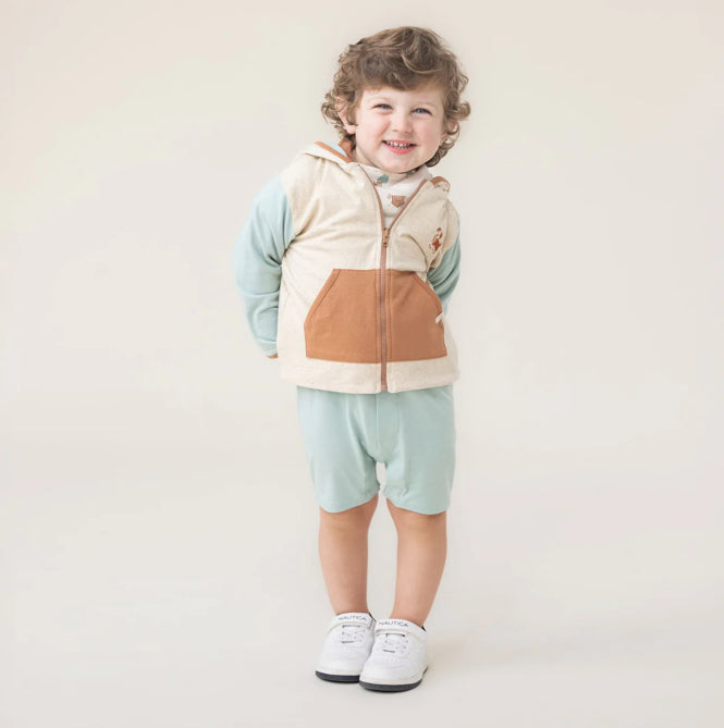 Beige Reversible Hooded Jacket-Nano